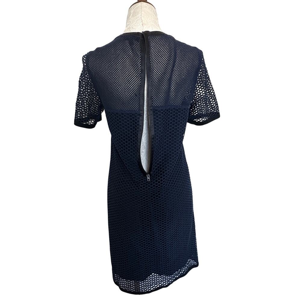 Rag and Bone Luna Mesh Dress Navy Black Sheer Overlay Size Small - Picture 3 of 10